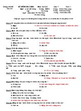 Đề kiểm tra môn lịch sử lớp 7 tuần 1